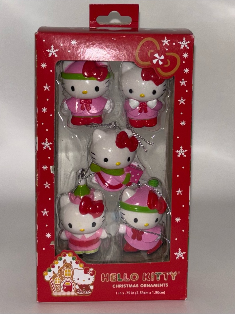 Hello Kitty Kurt S Adler Mini Christmas Ornaments Set 5pc NIB